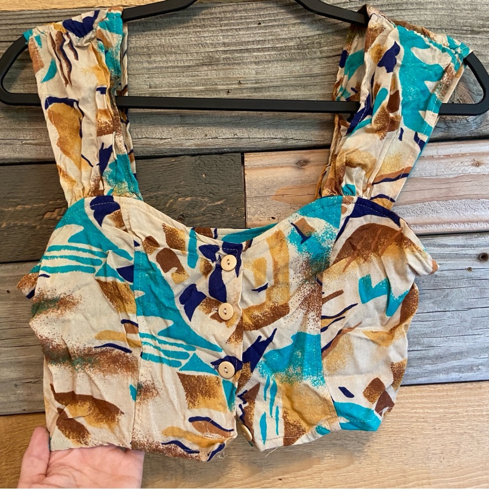 Vintage Abstract crop top